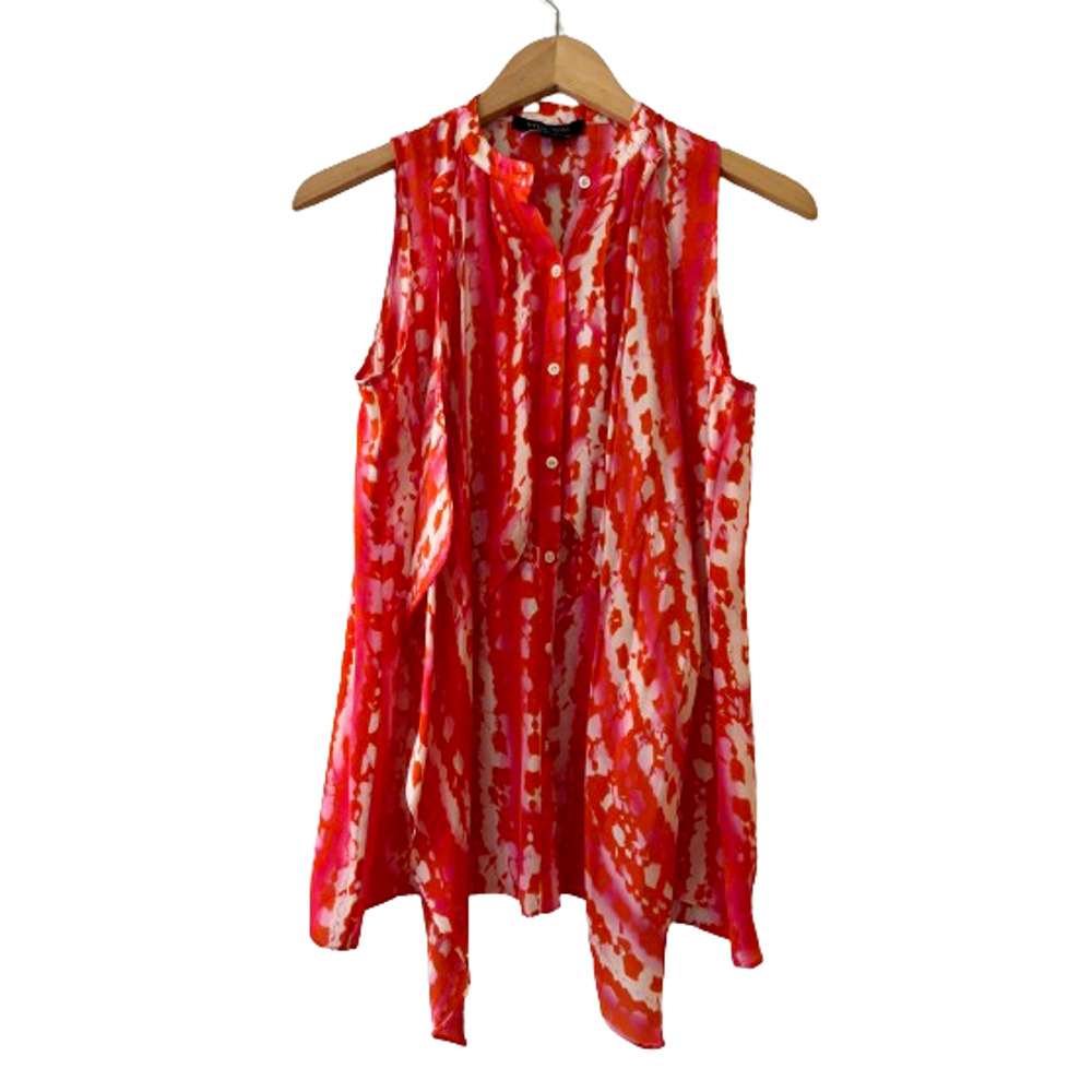 Etcetera Tie Front‎ Silk Blouse Top